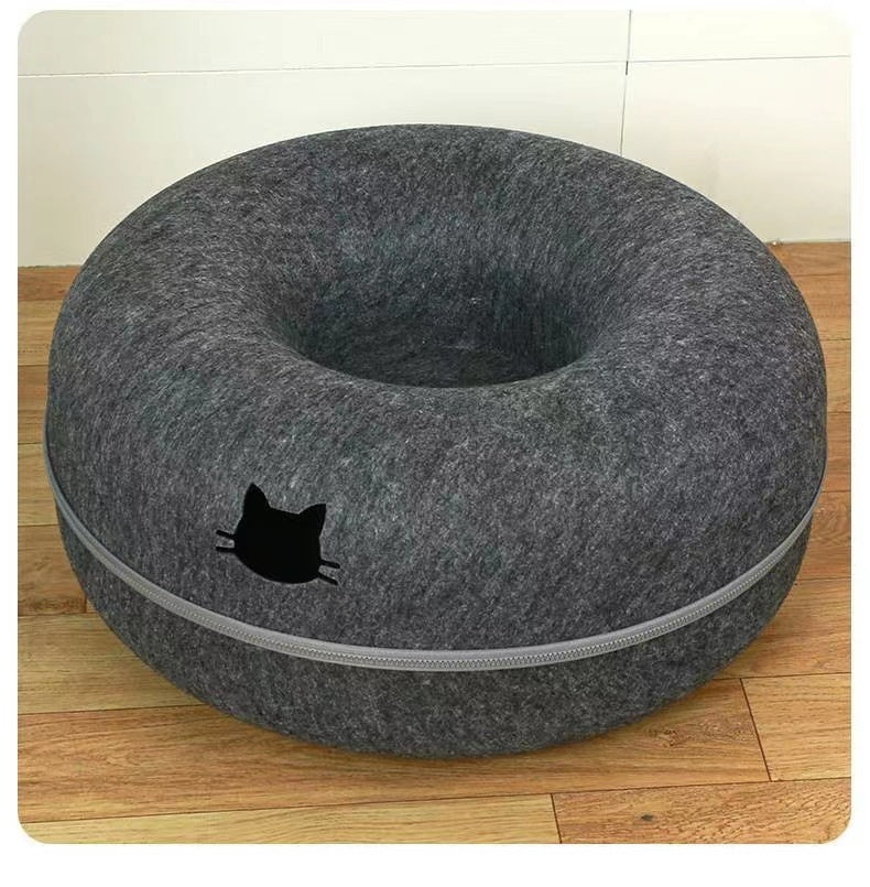 Pet Bed Comfortable Round Cat Tunnel