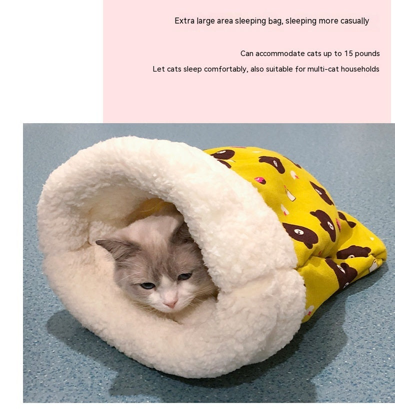 Cat Sleeping Bag Portable Cozy Nest