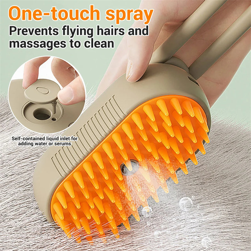 Grooming Cat Brush 3-in-1 Spray Hair Removal and Massage Comb