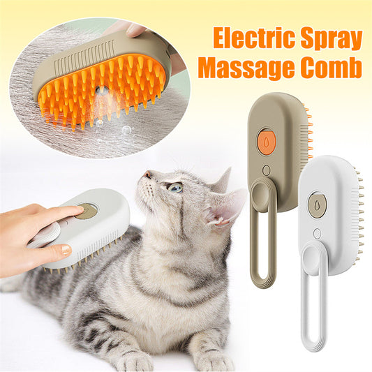 Grooming Cat Brush 3-in-1 Spray Hair Removal and Massage Comb