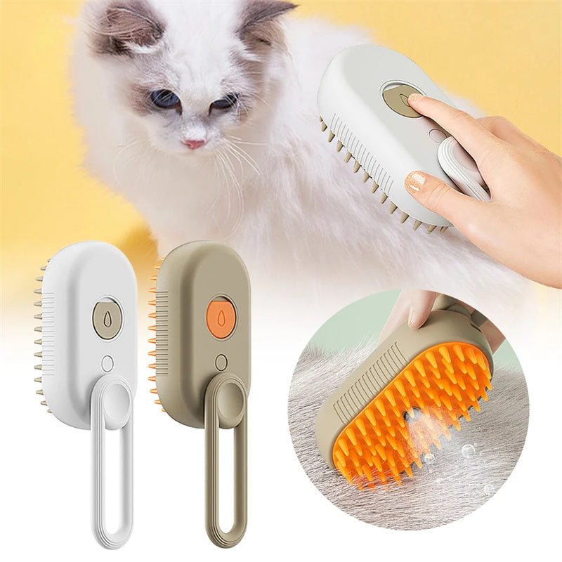 Grooming Cat Brush 3-in-1 Spray Hair Removal and Massage Comb