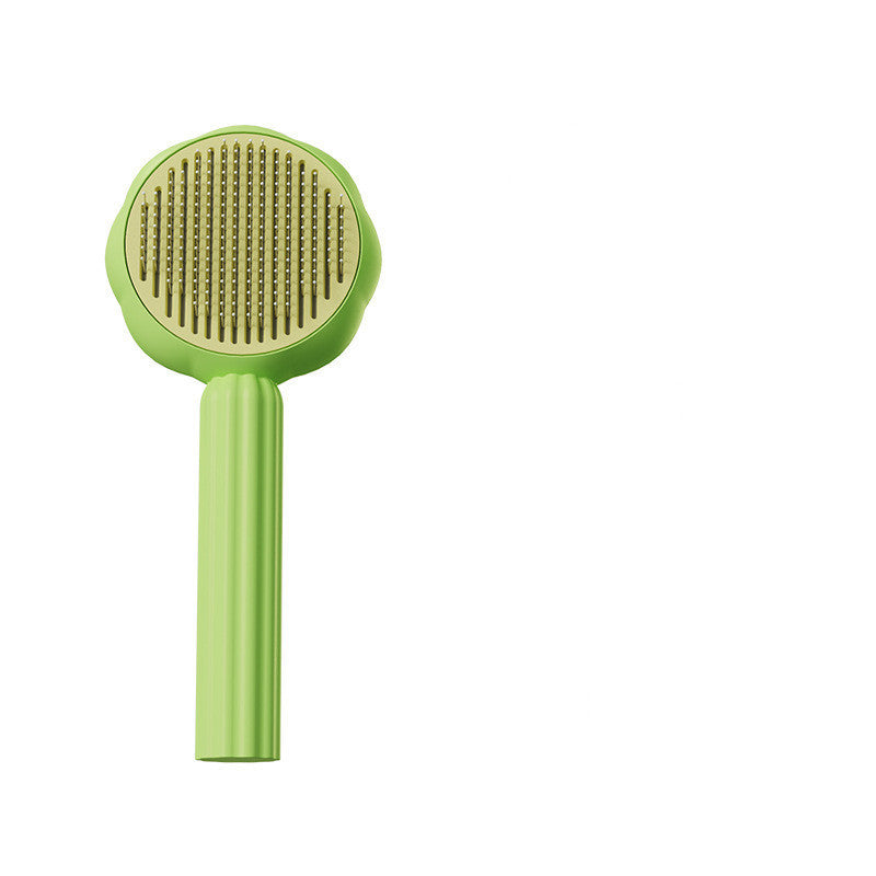 Sunflower Cat Brush Self-Cleaning Hair Removal Comb for Grooming