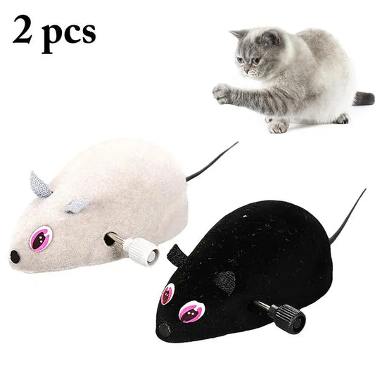 RC Toy Wireless Winding Mechanism Mouse Cat Toy For Cat Dog Pet Trick Playing Toy Plush Rat Mechanical Motion Rats Dropshipping