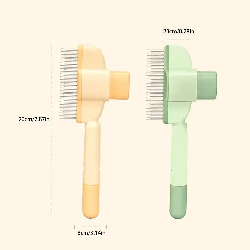 Pet Grooming Brush Cat and Dog Floating Detangling Brush Professional Cat Flea Cat Comb One Click Detangling Pet Comb